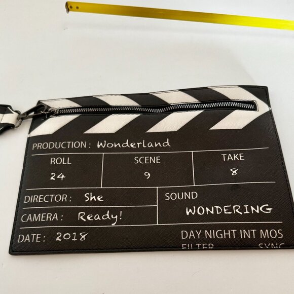 Movie Table Clapper Board Shoulder Bag
Scene Film Zipper Handbag Purse Trench - Picture 9 of 9